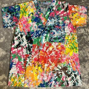 Butter Soft Tie Dye Scrub Top XS (New With Tags)